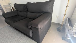 Sofá 200cm Negro de tela