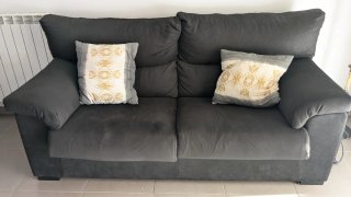 Sofá 200cm Negro de tela