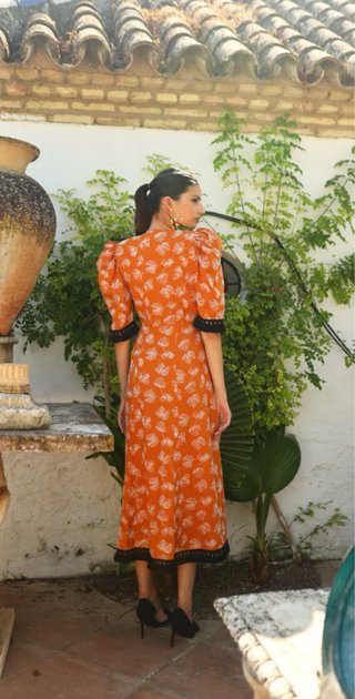 Vestido Panambi Naranja Estampado