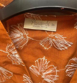 Vestido Panambi Naranja Estampado