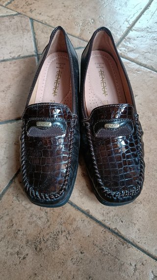 Scarpe Benexa donna marroni lucide n. 39