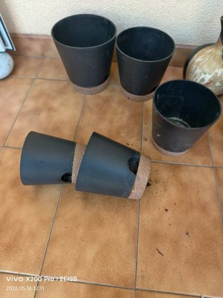 Juego de 7 macetas y jarra