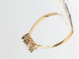 Anillo Oro 18k Zafiros y Diamantes