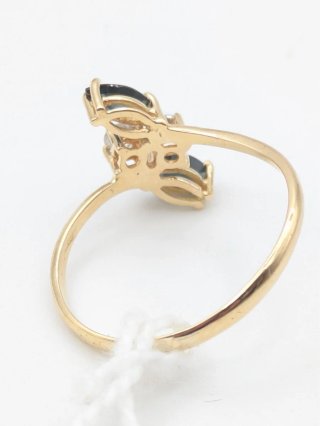 Anillo Oro 18k Zafiros y Diamantes