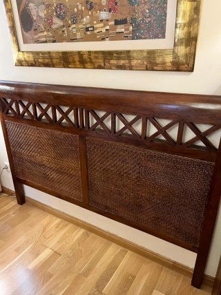 Cabecero Banak Madera Teca Rattan