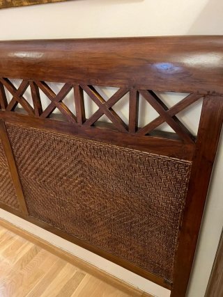 Cabecero Banak Madera Teca Rattan