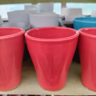 Set 5 Mini Vasi Ceramica Rosa