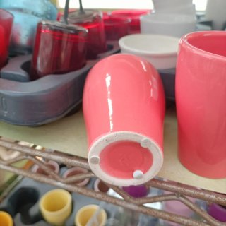 Set 5 Mini Vasi Ceramica Rosa