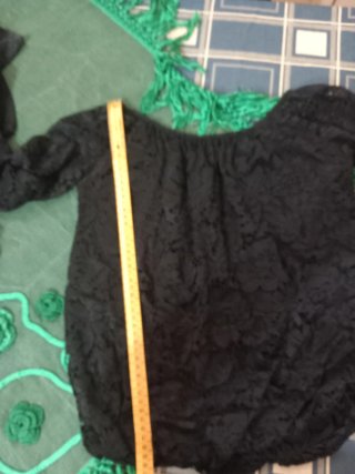 Camicia pizzo nera taglia S