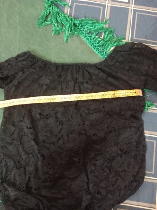 Camicia pizzo nera taglia S