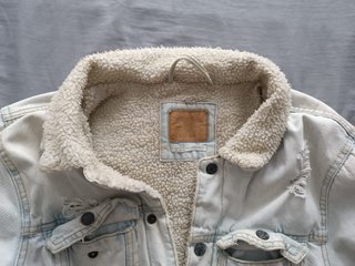 Chaqueta Vaquera Borreguillo Desgastada