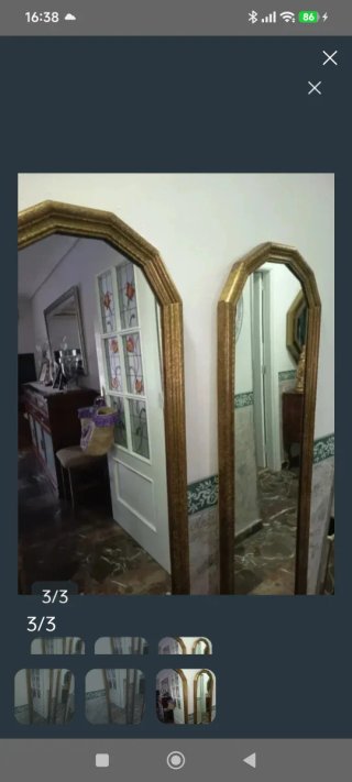 Specchi vintage dorati in legno e vetro