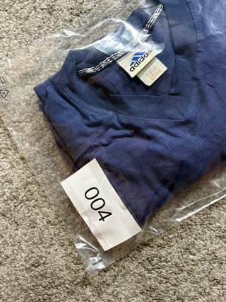 Adidas camiseta vintage 90s azul marino XL