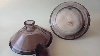 Juego tocador cristal morado