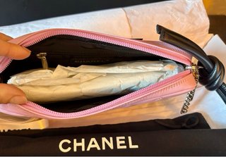 Bolso Chanel Cambon Ligne Pochette Rosa