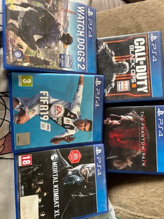 Lote 5 Juegos PS4: Watch Dogs 2, FIFA 19, Call of