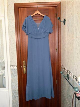Vestido largo azul de fiesta talla L