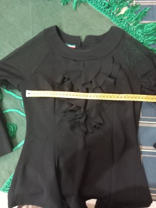 Maglia donna maniche in tulle nero