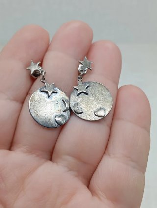 Pendientes vintage luna y estrellas