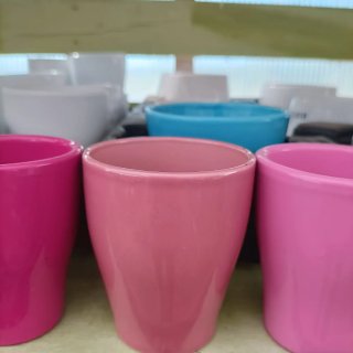 Set 6 Mini Vasi Ceramica Rosa