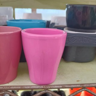 Set 6 Mini Vasi Ceramica Rosa