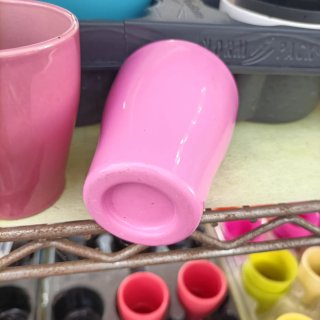 Set 6 Mini Vasi Ceramica Rosa