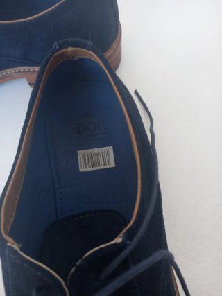 ZAPATOS DE ANTE  AZUL. CABALLERO