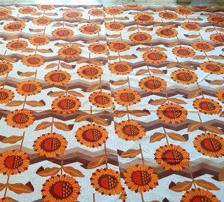 Tessuto vintage girasoli