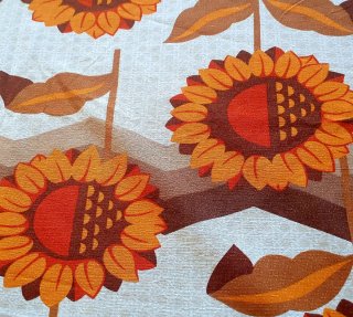 Tessuto vintage girasoli