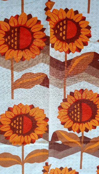 Tessuto vintage girasoli