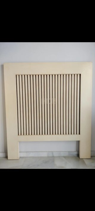 Cabecero crema cama individual madera