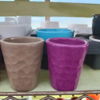 Set 5 Mini Vasi Ceramica Rosa Lilla Viola