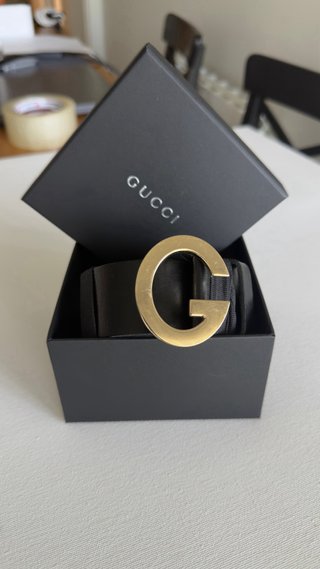 Cinturón Gucci G Hebilla Dorada Talla 85