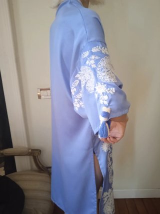 Kimono mai messo con cartelino  Zara ricamato blu