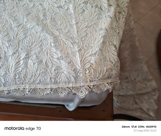 Tenda in pizzo bianco