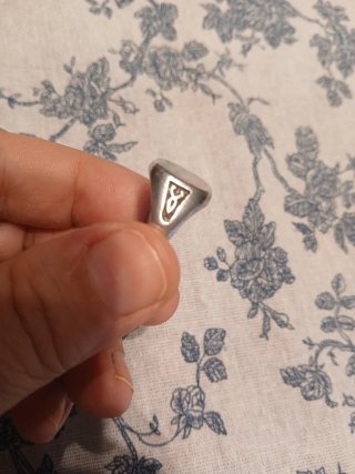 Sello/anillo de plata 18 mm ovalado