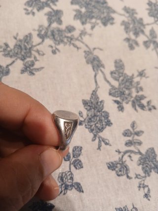 Sello/anillo de plata 18 mm ovalado