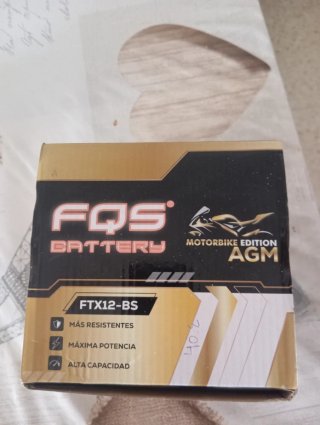 Batería Moto FQS FTX12-BS AGM 12V 10AH