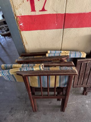 Mesa y 2 Sillas Terraza Madera