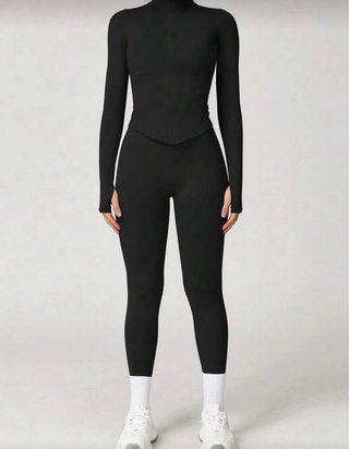 Pantalones deportivos ajustados negros