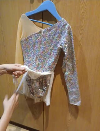 Maillot patinaje lentejuelas Talla 8-10