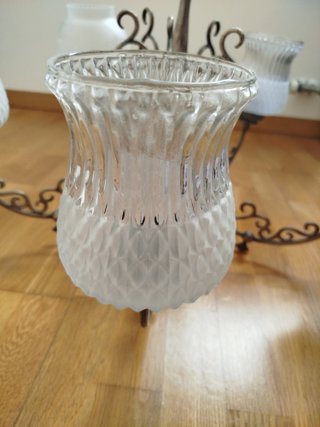 Lámpara Techo Candelabro Retro Cristal Metal