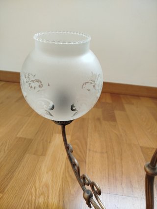 Lámpara Techo Candelabro Retro Cristal Metal