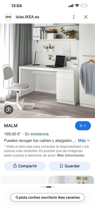 Escritorio IKEA MALM Blanco