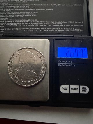 8 Reales Carlos III 1777 Potosí