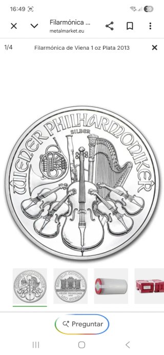 Tubo 20 monedas Philarmonica 2013
