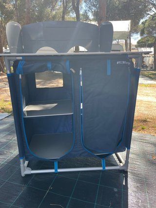 Mueble Cocina Camping Berger Azul/Gris