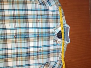Camisa cuadros manga corta hombre