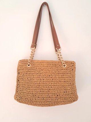 Bolso de rafia con cadena #Sfera