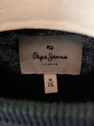 Jersey Pepe Jeans azul marino verde y Gris